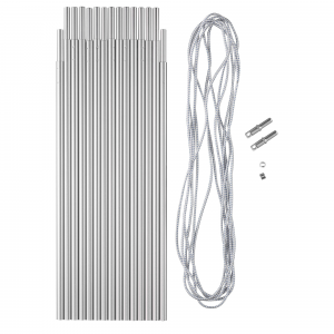 Forclaz, 14'9" Aluminum Pole Kit, 8.5 Mm 5.5" X 12.8" Sections in Base Color