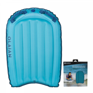 Olaian Beginner Inflatable Bodyboard - Compact Blue (25-90 Kg) in Deep Teal, Size Medium