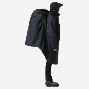 Forclaz Mt500 60L Hiking Rain Poncho in Black, Size Small/Medium