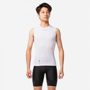 Van Rysel Men's Cycling Summer Training Base Layer in Snow White, Size XS