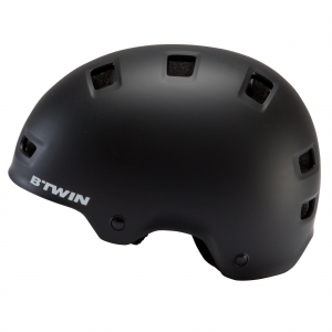 Btwin Kid's Bmx 500 Helmet in Black, Size S/1'6" - 1'8"