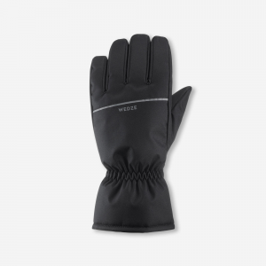 Wedze Adult Ski Gloves 100 in Black, Size 3XL