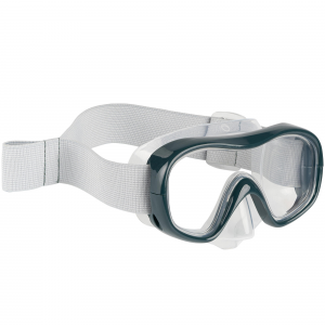 Subea Kid's Snk 500 W/ Snorkel Holder Snorkeling Mask in Light Gray, Size Small