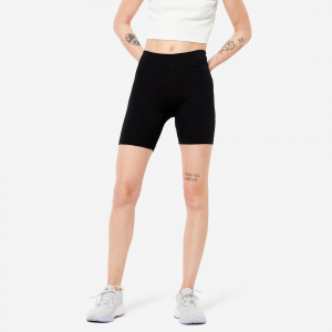 Domyos Women's Fitness Cycling Shorts 500 in Black, Size XS