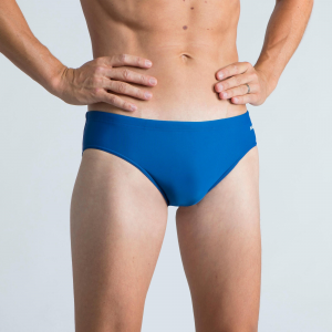 Nabaiji Men's High Cut Swim Trunks, Swimsuit in Deep Blue, Size 3XL