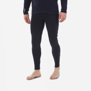 Wedze Men's Thermal Merino Wool Ski Base Layer - Bl 900 Bottoms - Navy Blue in Asphalt Blue, Size XL