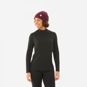 Wedze Women's Bl500 Ski Base Layer Top in Black, Size 2XL