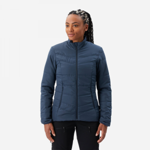 Forclaz Women's Synthetic Mountain Backpacking Padded Jacket - Mt 50 32degF in Navy Blue, Size XL