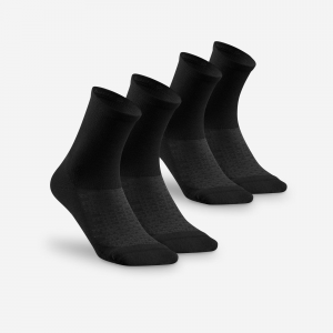 Quechua Sock Hike 100 High 2-Pack in Black, Size 9.5 - M12