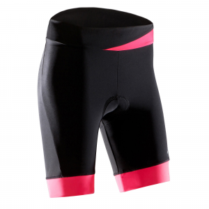 Triban Women's 500, Padded Moisture-Wicking Cycling Bike Shorts in Black, Size 2XL