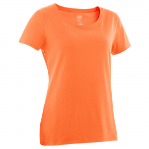Domyos Women's Nyamba 500, Regular Gym T-Shirt in Coral Pink, Size XS
