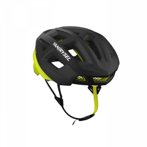 Van Rysel Roadr 900, Racing Bike Helmet in Black/Green, Size XL/23.2" - 24.4"
