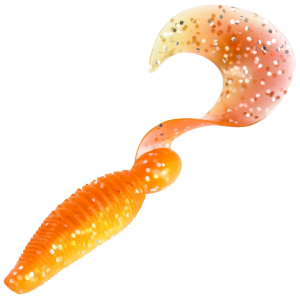 Caperlan Fishing Soft Lure Iwaki Grub 90 Redchart in Neon Orange