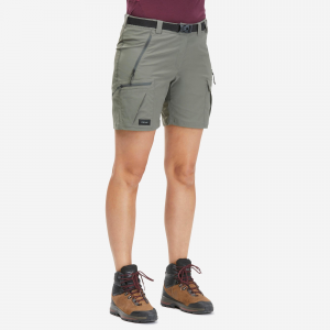 Forclaz Women's Mt500 Hiking Shorts in Khaki Brown, Size 2XL