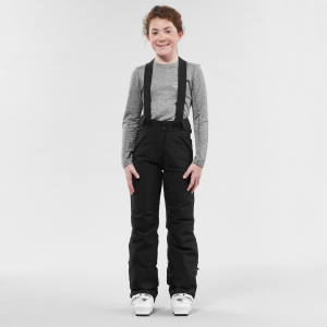 Wedze Kid's Pnf900, Ski Pants in Black, Size 6 Years