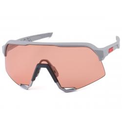 100% S3 Sunglasses (Soft Tact Stone Grey) (HiPER Coral Lens) - 61034-289-79