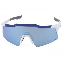 100% Speedcraft SL Sunglasses (Matte White/Metallic Blue) (HiPER Blue Multilayer M... - 61002-407-01