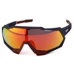 100% Speedtrap Sunglasses (Soft Tact Flume) (HiPER Red Multilayer Mirror Lens) - 61023-139-43