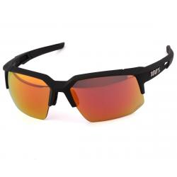 100% Speedcoupe Sunglasses (Soft Tact Black) (HIPER Red Multilayer Mirror Lens) - 61031-100-43