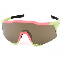 100% Speedcraft Sunglasses (Matte Washed Out Neon Yellow) (Flash Gold Mirror Lens) - 61001-264-01