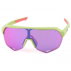 100% S2 Sunglasses (Matte Washed Out Neon Yellow) (Purple Multilayer Mirror Lens) - 61003-262-01