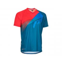 Fly Racing Super D Jersey (Dark Teal/Cyan/Red) (S) (Prior Year) - 352-0782S