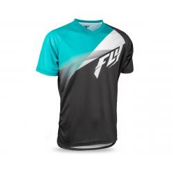 Fly Racing Super D Jersey (Black/White/Teal) (M) (Prior Year) - 352-0788M