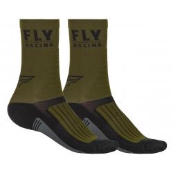 Fly Racing Factory Rider Socks (Green/Black/Grey) (L/XL) - 350-0525L