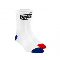 100% Terrain Socks (White) (L/XL) - 24003-000-18