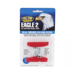 Kool Stop Eagle 2 Brake Pads (Red) (1 Pair) (Threaded Post) - KS-E2TR
