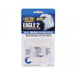 Kool Stop Eagle 2 Brake Pads (White) (1 Pair) (Threaded Post) - KS-E2TW