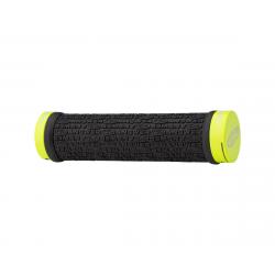 Answer Flangeless Lock-on Grips (Black/Flo Yellow) (Pair) (135mm) - HG-AHG15PNFL-FY