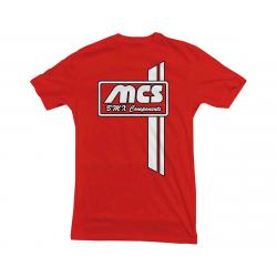MCS Vertical Stripes T-Shirt (Red) (L) - 5910-010-RD-LG
