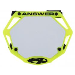 Answer 3D BMX Number Plate (Flo Yellow) (Mini) - NP-ANP18MN3D-FY