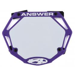 Answer 3D BMX Number Plate (Purple) (Mini) - NP-ANP18MN3D-PR