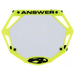 Answer 3D BMX Number Plate (Flo Yellow) (Pro) - NP-ANP18PR3D-FY