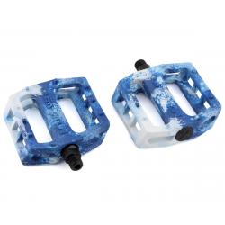 Demolition Trooper Plastic Pedals (White/Blue Swirl) (Pair) (9/16") - D070635