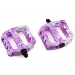 Demolition Trooper Plastic Pedals (White/Purple Swirl) (Pair) (9/16") - D070636