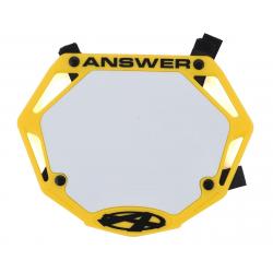 Answer 3D BMX Number Plate (Yellow) (Mini) - NP-ANP18MN3D-YL