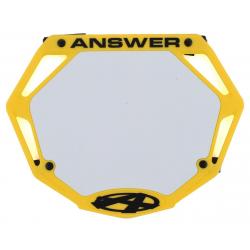 Answer 3D BMX Number Plate (Yellow) (Pro) - NP-ANP18PR3D-YL