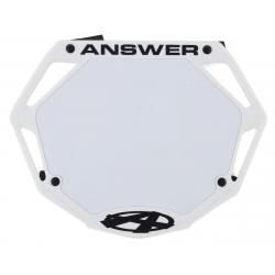 Answer 3D BMX Number Plate (White) (Pro) - NP-ANP18PR3D-WH