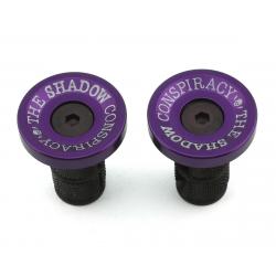The Shadow Conspiracy Deadbolt Alloy Bar Ends (Skeletor Purple) (Pair) - 130-06432