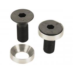 Profile Racing Flush Mount Crank Bolts for Solid Spindle, w/Washers - CBLTSLD19CR