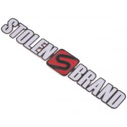 Stolen Brand Metal Badge (Flat) (Black w/ White/Red) - S2980