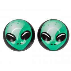 Trik Topz "Alien" Schrader Valve Stem Caps (Green) (2) - ALC-GN-2PK