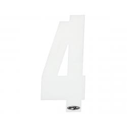 Answer 4" Number Plate Stickers (White) (4) - NP-ANS18N44I-WH