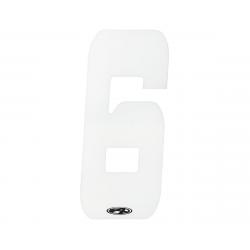 Answer 3" Number Plate Stickers (White) (6) - NP-ANS18N63I-WH