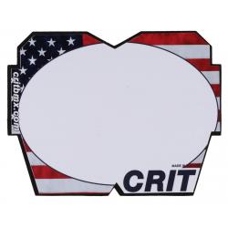 Crit BMX Products Carbon Number Plate (Red/White/Blue) (Mini) - 4736-010-RD/WH/BU