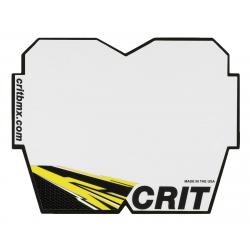 Crit BMX Products Carbon Number Plate (Yellow) (Mini) - 4736-010-YE
