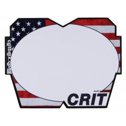 Crit BMX Products Carbon Number Plate (Red/White/Blue) (Pro) - 4736-020-RD/WH/BU